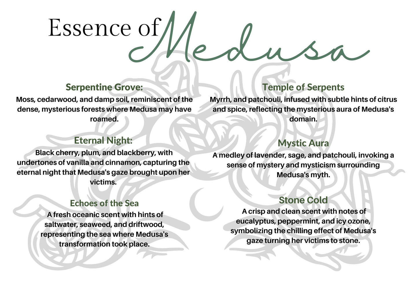 Essance of Medusa Candle Set